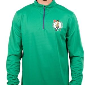 NBA Boston Celtics Men's Quarter Zip Long Sleeve Pullover